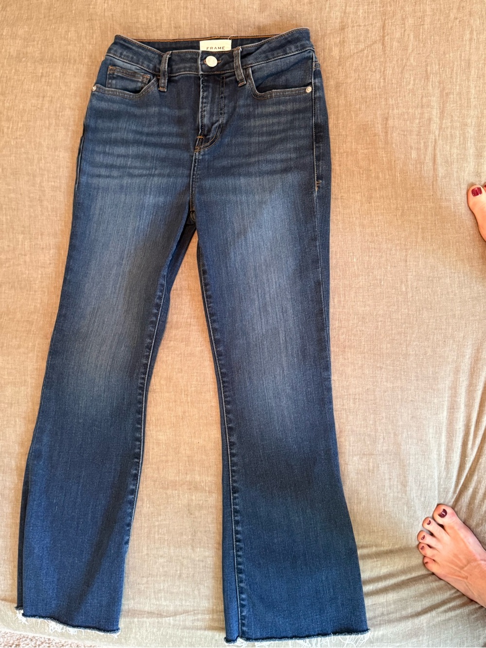 Frame Denim Dark Blue Flare Jeans